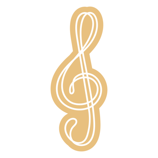 Nota musical cortada cor de linha contínua Desenho PNG