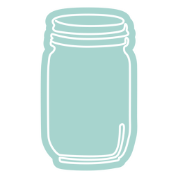 Jar cut out continuous line color PNG Design