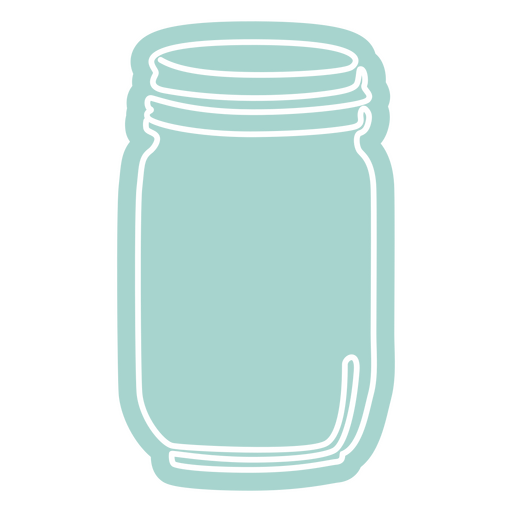 Jar recorta a cor da linha contínua Desenho PNG