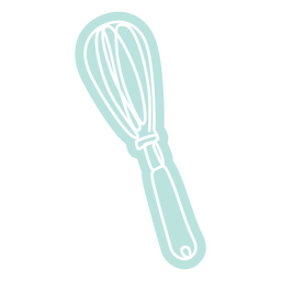 Continuous line blue whisk PNG Design