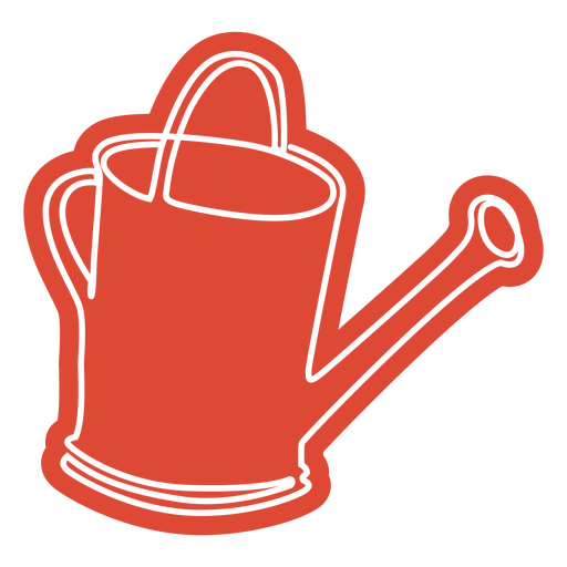 Desenho de regador vermelho de linha contínua Desenho PNG