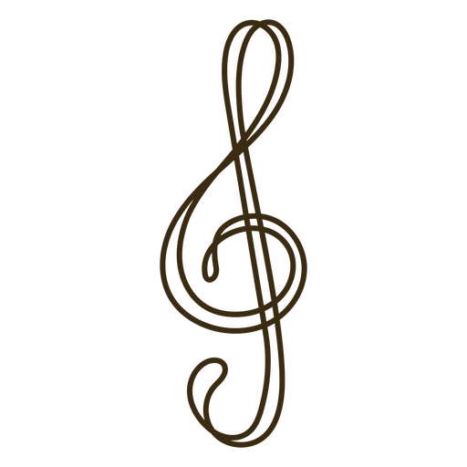 Continuous line musical note