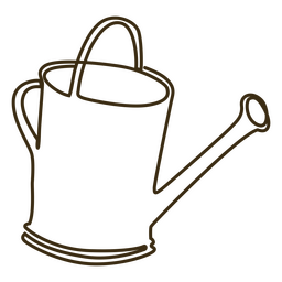 Regadera simple línea continua Diseño PNG