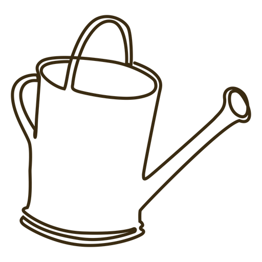 Continuous line simple watering can PNG Design