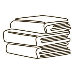 Livros traço linha contínua Desenho PNG