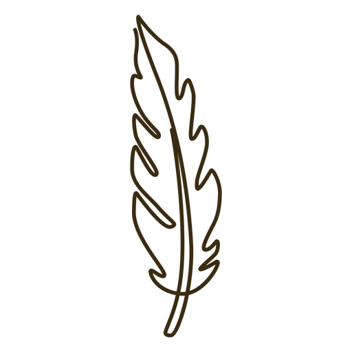 Feather stroke continuous line PNG Design