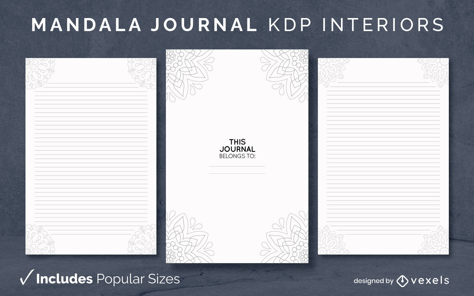 Mandala journal template KDP interior design