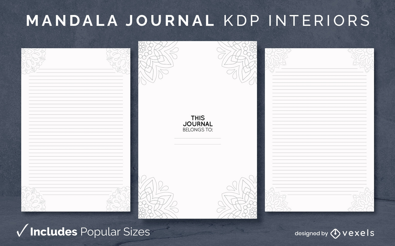 Mandala-Journalvorlage KDP-Innenarchitektur