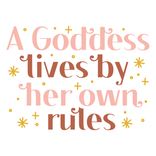 Confidence goddess quote PNG Design