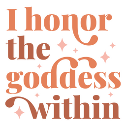 Goddess retro sparkly quote PNG Design