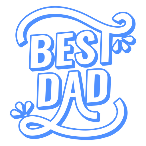 Best dad stroke badge PNG Design