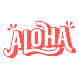 Aloha filled stroke quote PNG Design