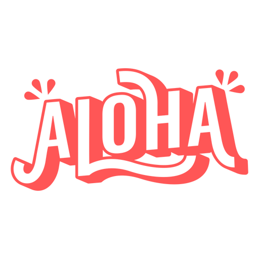 Aloha filled stroke quote PNG Design