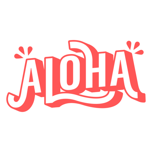 Citação de traçado cheio de Aloha Desenho PNG