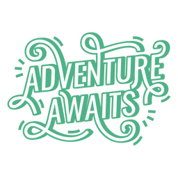 La aventura espera una cita de trazo Diseño PNG