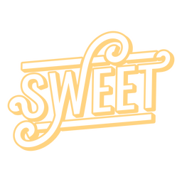 Sweet Stylized Word PNG Design