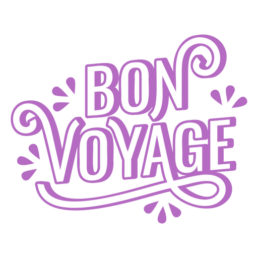 Bon voyage vintage quote PNG Design