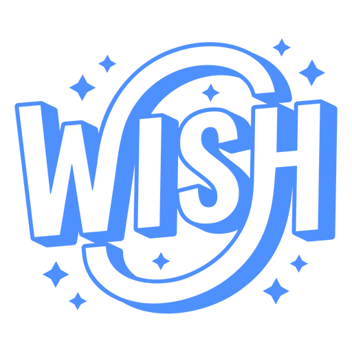 Wish retro word lettering PNG Design