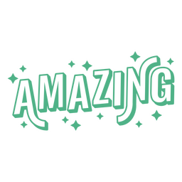 Amazing retro word lettering PNG Design