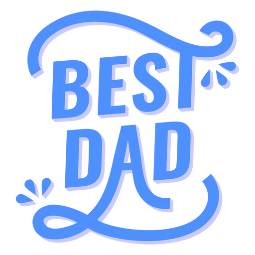 Best Dad Stylized Quote PNG Design