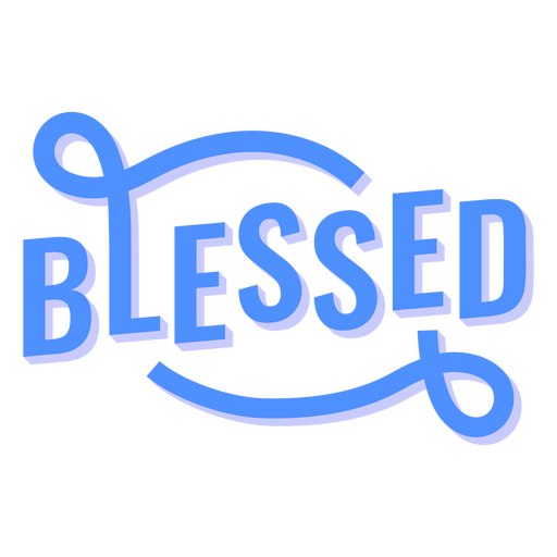 Blessed Stylized Word PNG Design