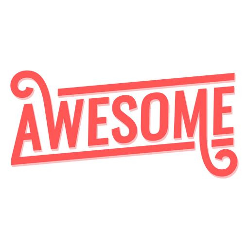 Awesome red lettering PNG Design