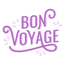 Letras de cita de buen viaje Diseño PNG