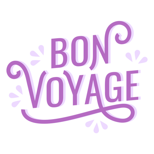 Bon Voyage-Zitat-Schriftzug PNG-Design