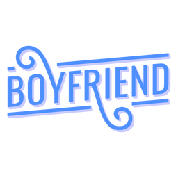 Boyfriend vintage lettering PNG Design Transparent PNG