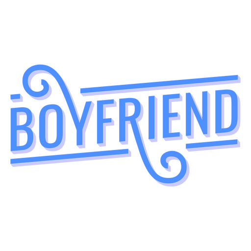 Boyfriend vintage lettering PNG Design