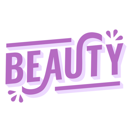Beauty word lettering