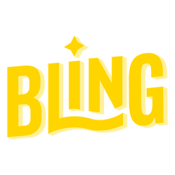 Bling palabra estilizada Diseño PNG