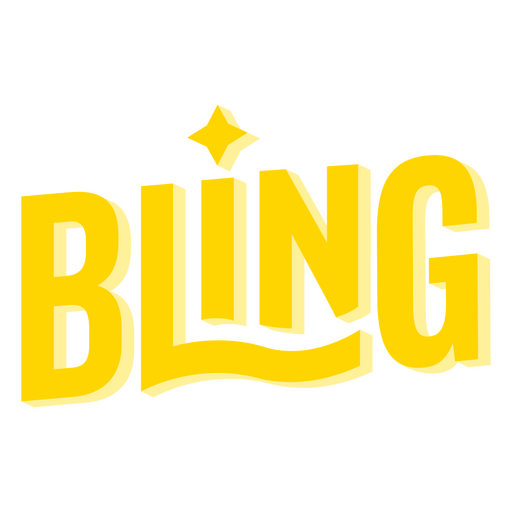 Bling palabra estilizada Diseño PNG