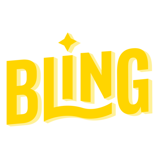 Bling Stylized Word PNG Design