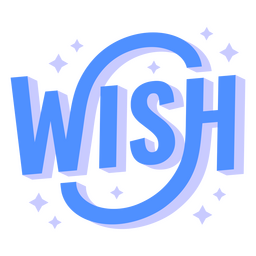 Wish Stylized Word PNG Design Transparent PNG
