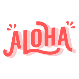 Aloha Semi-flat Quote PNG & SVG Design For T-Shirts