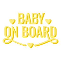 Crachá semi-plano de bebê a bordo Desenho PNG Transparent PNG