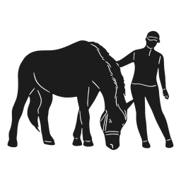 Silhueta de menina de equitação Desenho PNG