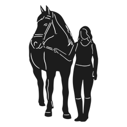 Diseño PNG Y SVG De Silueta De Mujer De Caballo De Equitación Para