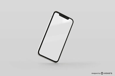 Cellphone on solid background mockup