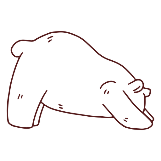 Urso yoga voltado para baixo curso de pose de cachorro Desenho PNG