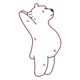 Curso de pose de montanha estendida de ioga de urso Desenho PNG