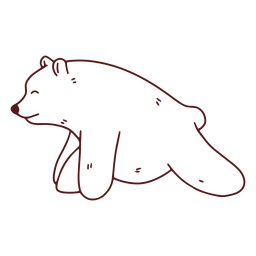 Curso de pose de alongamento de ioga de personagem de urso Desenho PNG