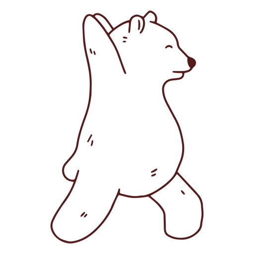 Curso de pose de guerreiro de ioga de urso Desenho PNG