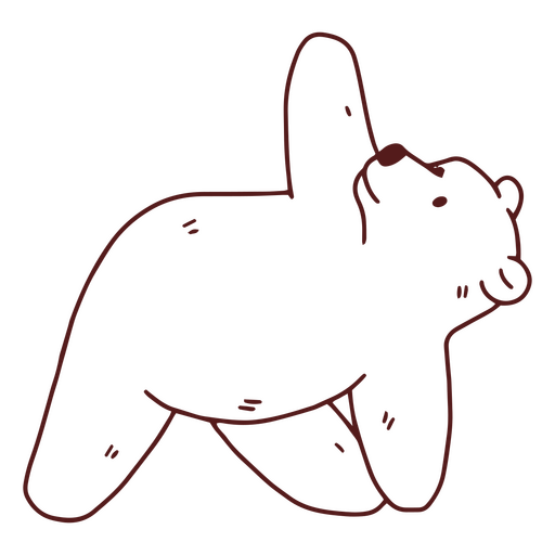 Curso de pose de alongamento de ioga de urso Desenho PNG