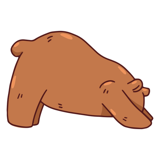 Urso yoga voltado para baixo pose de cachorro Desenho PNG