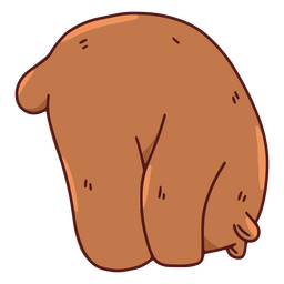 Alongamento do urso pardo Desenho PNG