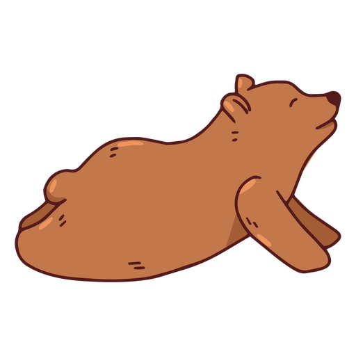 Cão de ioga de urso pardo virado para cima Desenho PNG