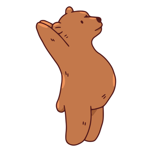 Grizzlybär Yoga erweiterte Berghaltung PNG-Design