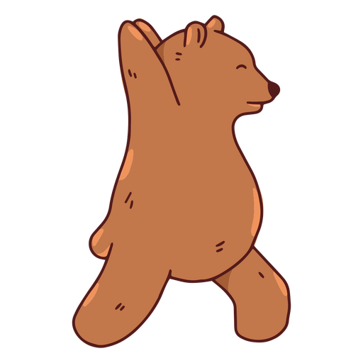 Pose de guerreiro de ioga de urso Desenho PNG